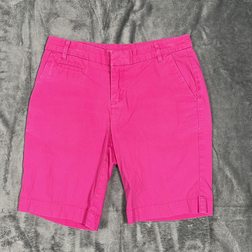 Patagonia Bermuda Shorts Womens Size 2 Pink Organic Cotton Stretch Casual Summer